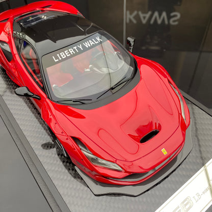 VIP 1/18 Ferrari F8 wide-body modified version simulation car model ornament gift