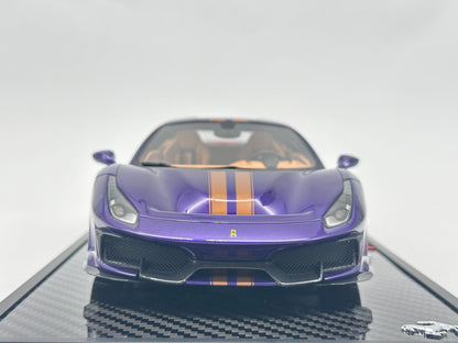 BBR 1/18 Ferrari 488 PISTA Arabian Purple Limited Edition Car Model