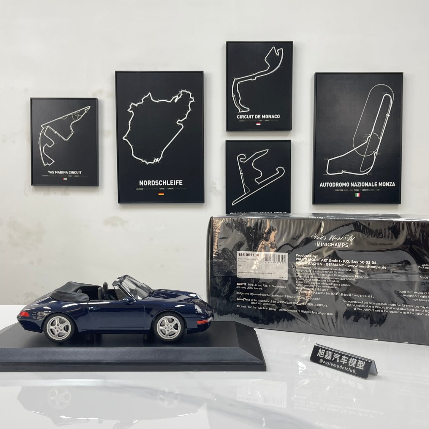 MINICHAMPS 1/18 Porsche 911 (993) Cabriolet, Metallic Blue (155061130)