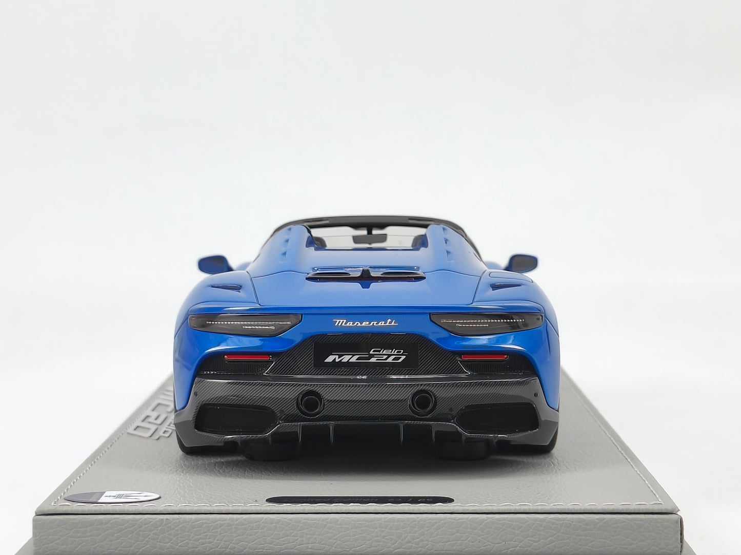 BBR 1/18 Maserati MC20 CIELO Convertible Boundless Blue Resin Car Model P18222D