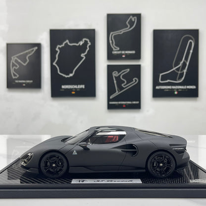 BBR 1/18 Alfa Romeo 33 Stradale Matte Black Carbon Fiber P18264GCH