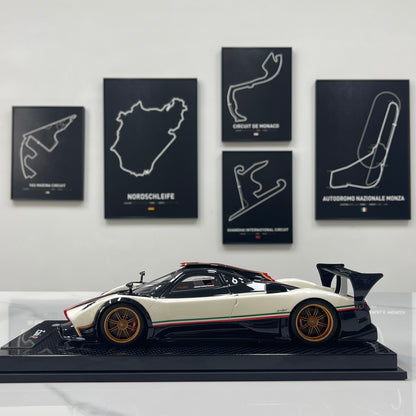 KASH MODEL 1/18 Pagani Zonda R Warm Pearl White KPZR003