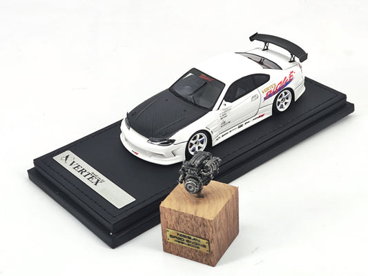 IG 1/43 Nissan s5 Silvia with engine simulation car model birthday gift ornaments