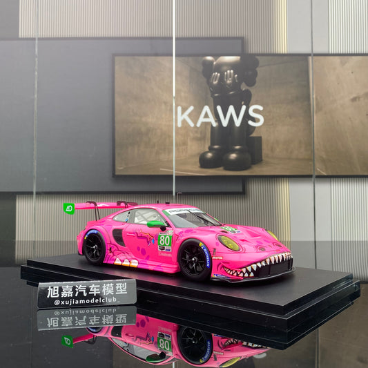Topspeed 1/18 Porsche 911GT3R#80 Racing 2023 simulation car model collection