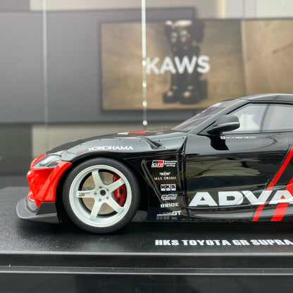 GT Spirit 1/18 Toyota Toyota Supra GR by Advan black and red painting simulation car model