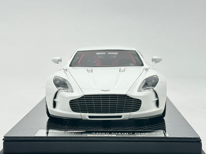FRONTIART 1/18 Aston Martin ONE-77 Resin Fully Open Pearl White Limited Edition Car Model Ornaments