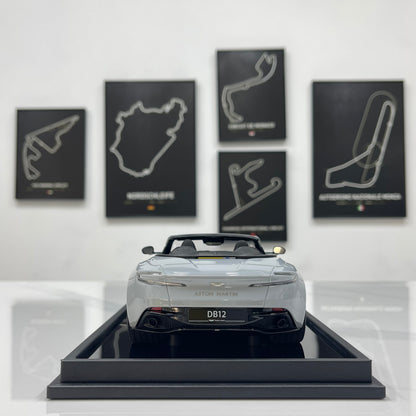 MOTORHELIX 1/18 Aston Martin DB12 Volante (Convertible) - Porcelain Grey (MH396)