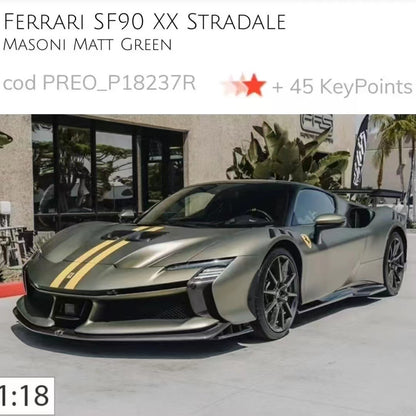 BBR 1/18 Ferrari SF90 XX Stradale MASONI MATT GREEN simulation car model ornament gift