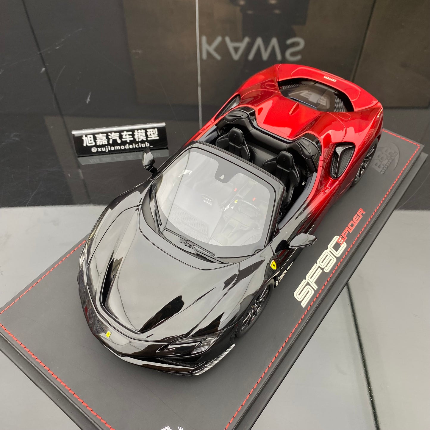 Ferrari SF90 Ferrari Spider, edición limitada, modelo de coche de resina simulada, regalo, escala 1/18, BBR