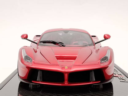 BBR 1/18 Ferrari LaFerrari Full-Opening Alloy Hamilton Carbon Base Volcano Metallic Red Alloy Car Model BBR1822H8DIE