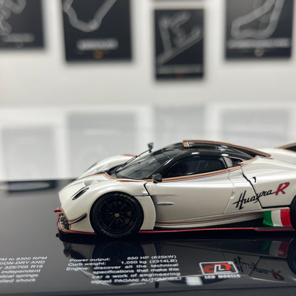 LCD 1/43 Pagani Huayra R Die-cast Model (Fully Opening Parts) – Matte White (LCD43017-PW)