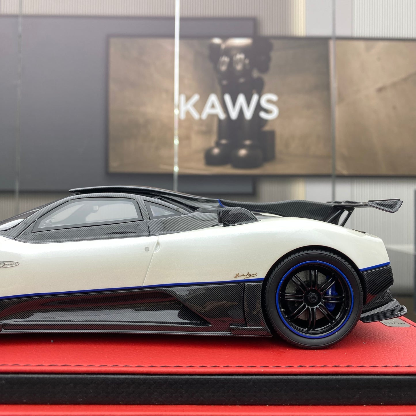 PEAKO 1/18 Pagani Zonda Riviera white limited edition car model ornament