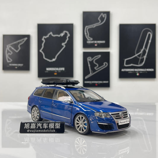 NZG 1/18 Volkswagen Passat R36 wagon Biscay Blue alloy model car
