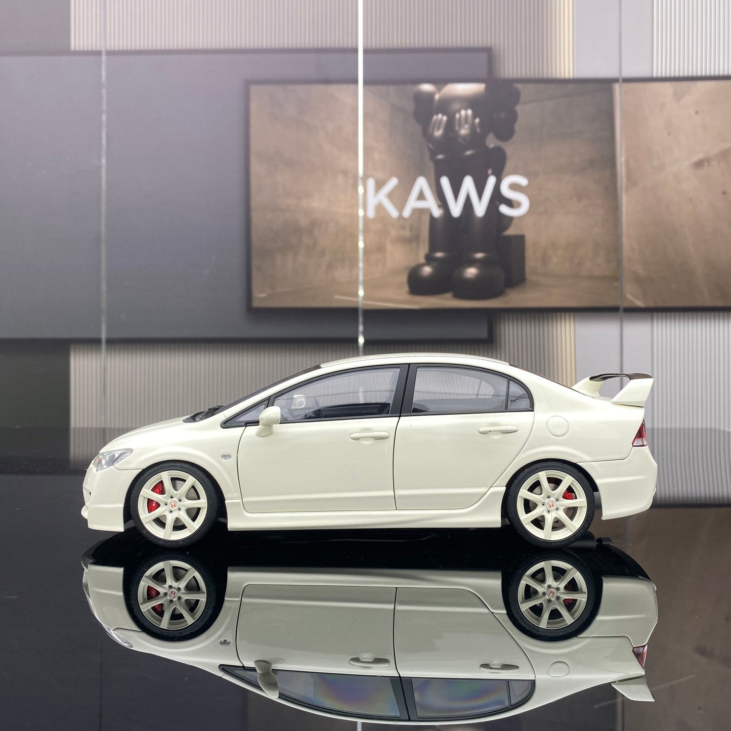 MH 1/18 Honda Civic Type R FD2 alloy full-open 2007 simulation car model collection gift