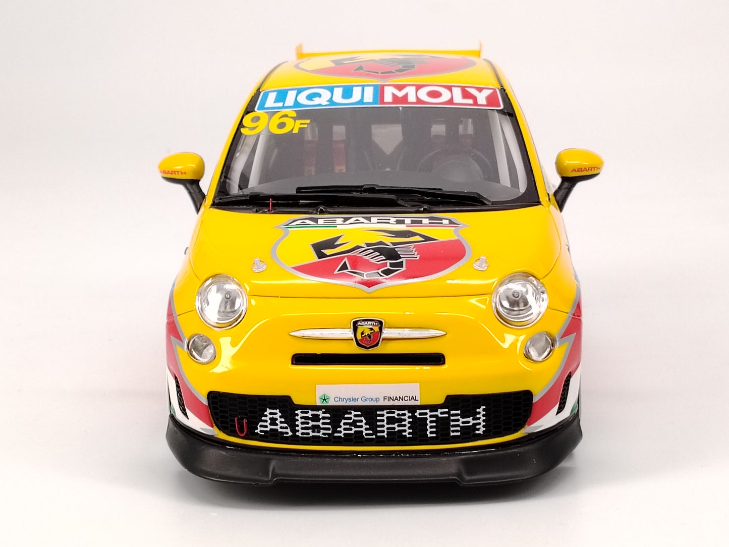 TOPSPEED 1/18 Abarth 695 #96 Red and Yellow Paint Resin Car Model