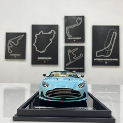 MOTORHELIX 1/18 Aston Martin DB12 Volante (Convertible) – Glass Blue – MH397