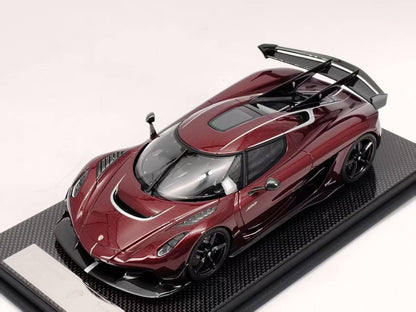 FRONTIART 1/18 Koenigsegg Jesko 7272 Red Carbon Resin Car Model FA162