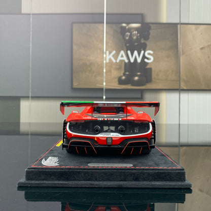 BBR 1/18 Ferrari 296 Challenge Track Edition Simulation Car Model Ornaments