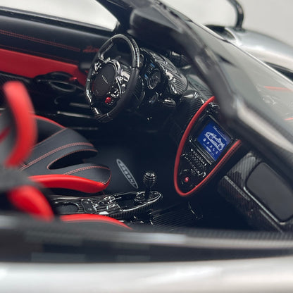 HH Model 1/18 Pagani Huayra Silver & Black Carbon HH662