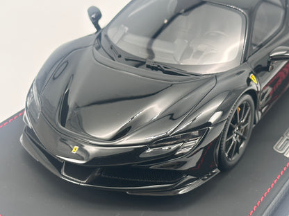 BBR 1/18 Ferrari SF90 Stradale Leather Base Brilliant Daytona Black Simulated Car Model