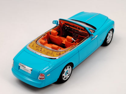 Kyosho 1/18 Rolls-Royce Phantom Drophead Coupe Light Blue Alloy Car Model