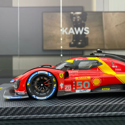 BBR 1/18 Ferrari 499P Team AF Corse 2023 n.º 50WEC 1000 Millas de Sebring 3.er puesto pintura roja