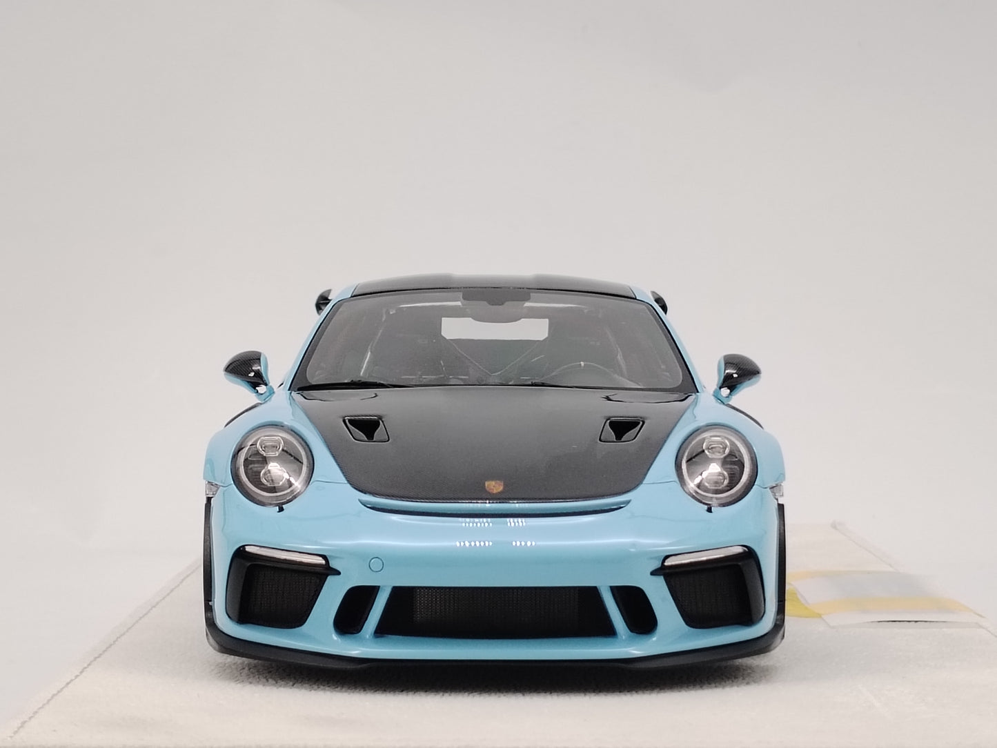 MAKEUP 1/18 Porsche 991.2 GT3RS WEISSACH PACKAGE 2018 Gulf Blue Carbon Fiber Cover Simulation Model Car EML072C