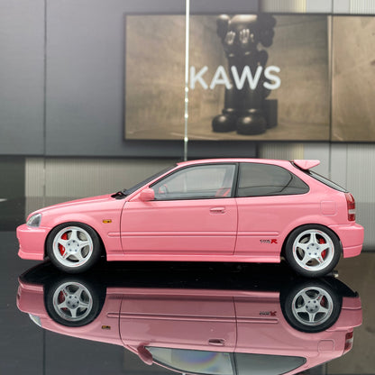 MOTORHELIX 1/18 Honda Civic Type R(EK9) Pink Alloy Fully Open Simulation Car Model