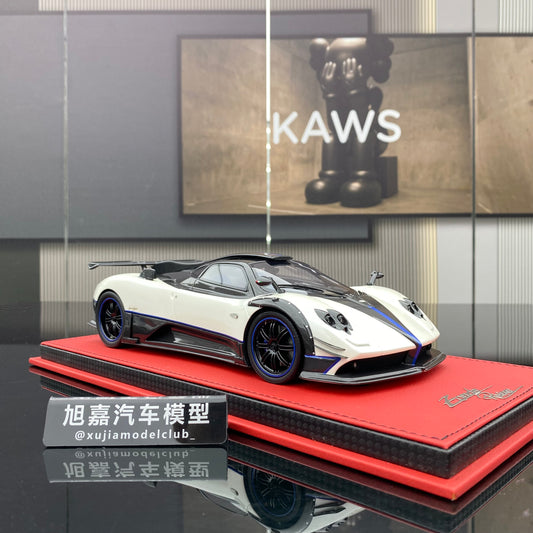 PEAKO 1/18 Pagani Zonda Riviera white limited edition car model ornament