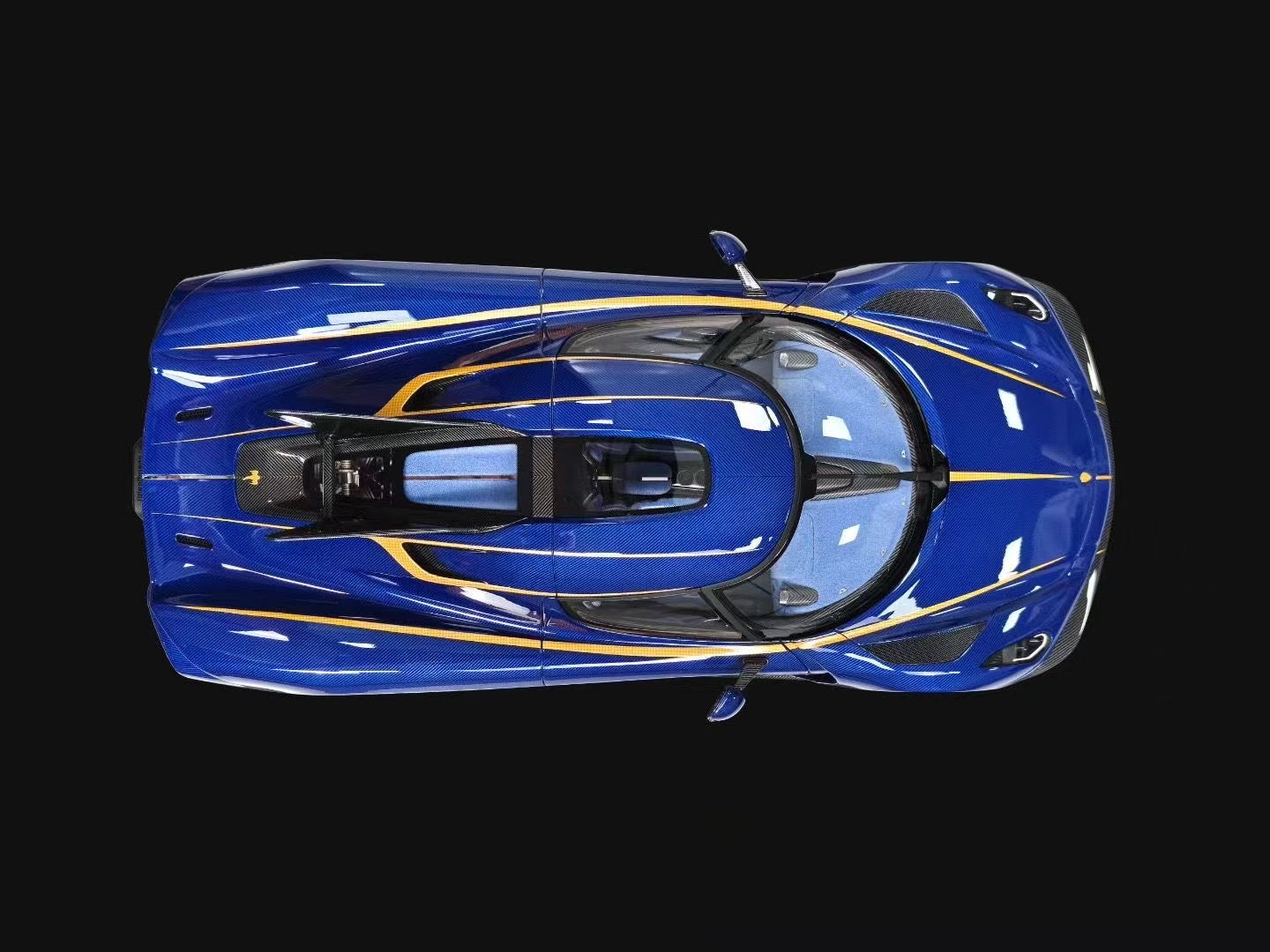 Frontiart 1/18 Koenigsegg Jesko Absolute Edition Carbon Blue, limited to 100 units worldwide.