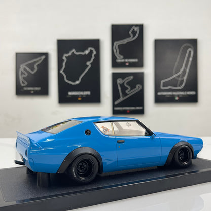 OTTO 1/18 Nissan Skyline 2000 GT-R (KPGC110) by LB-Works - Blue (OT1210)