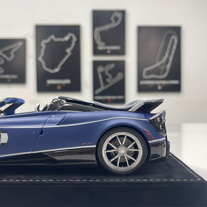 HH Model 1/18 Pagani Huayra – Matte Blue & Carbon Black (HH663)