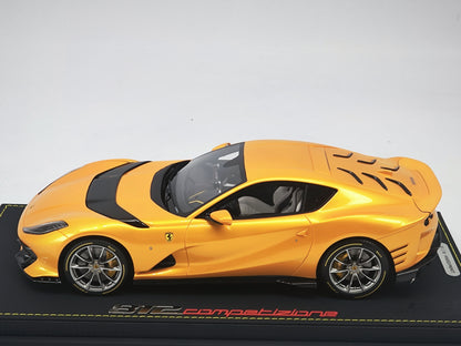 BBR 1/18 Ferrari 812 Competizione Metallic White Simulation Limited Edition Car Model Ornaments