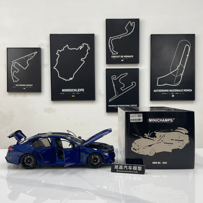 MINICHAMPS 1/18 BMW M5 2024 Metallic Blue 110023802