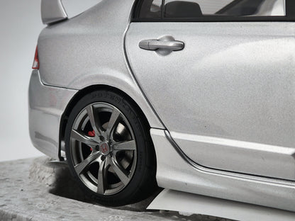 MH 1/18 Honda Civic Type R Silver Alloy Car Model