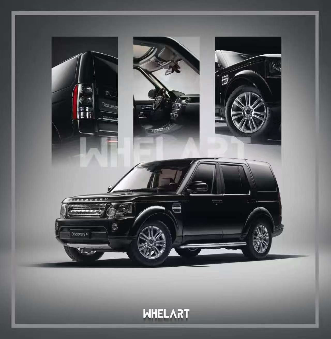 WHELART 1/18 Land Rover Discovery 4 Black Diecast Fully Opening Car Model