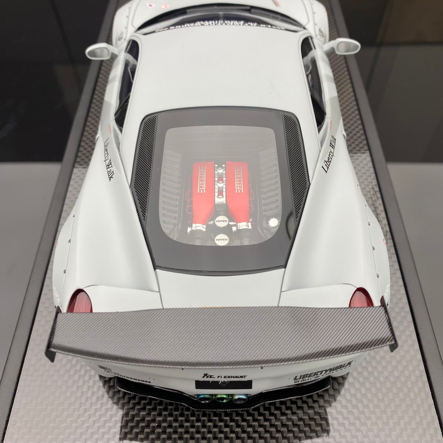BBA CAR MODEL 1/18 Ferrari 458 modified gray simulation car model