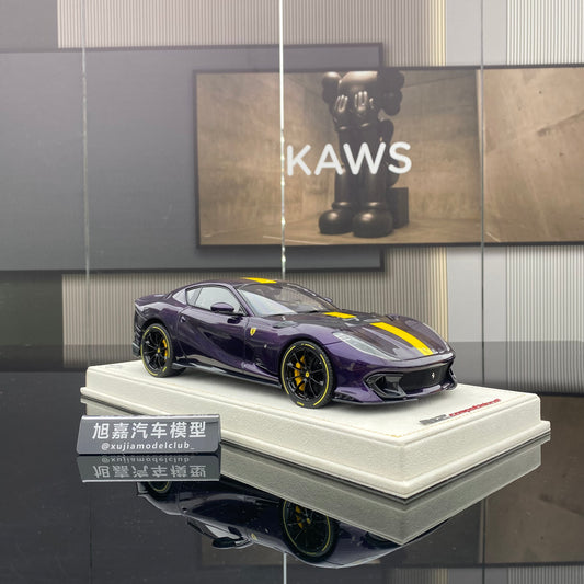 MR 1/18 Ferrari 812 Competizione Hong Kong Purple Limited Edition Car Model