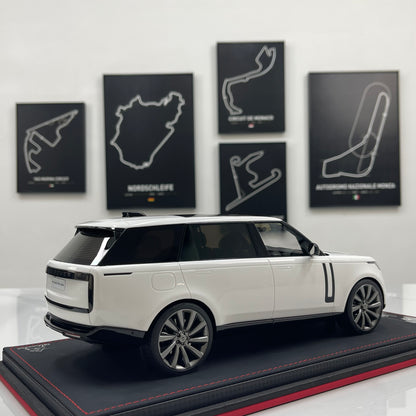 BBA MODEL 1/18 Land Rover Range Rover SVAutobiography Long Wheelbase — White Resin Model Car