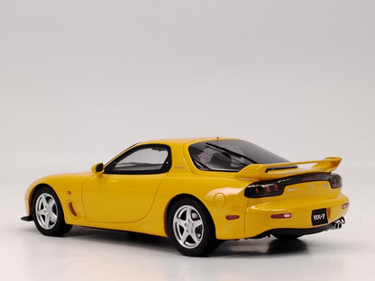 OTTO 1/18 Mazda RX7 FD TYPE R yellow simulation car model ornaments