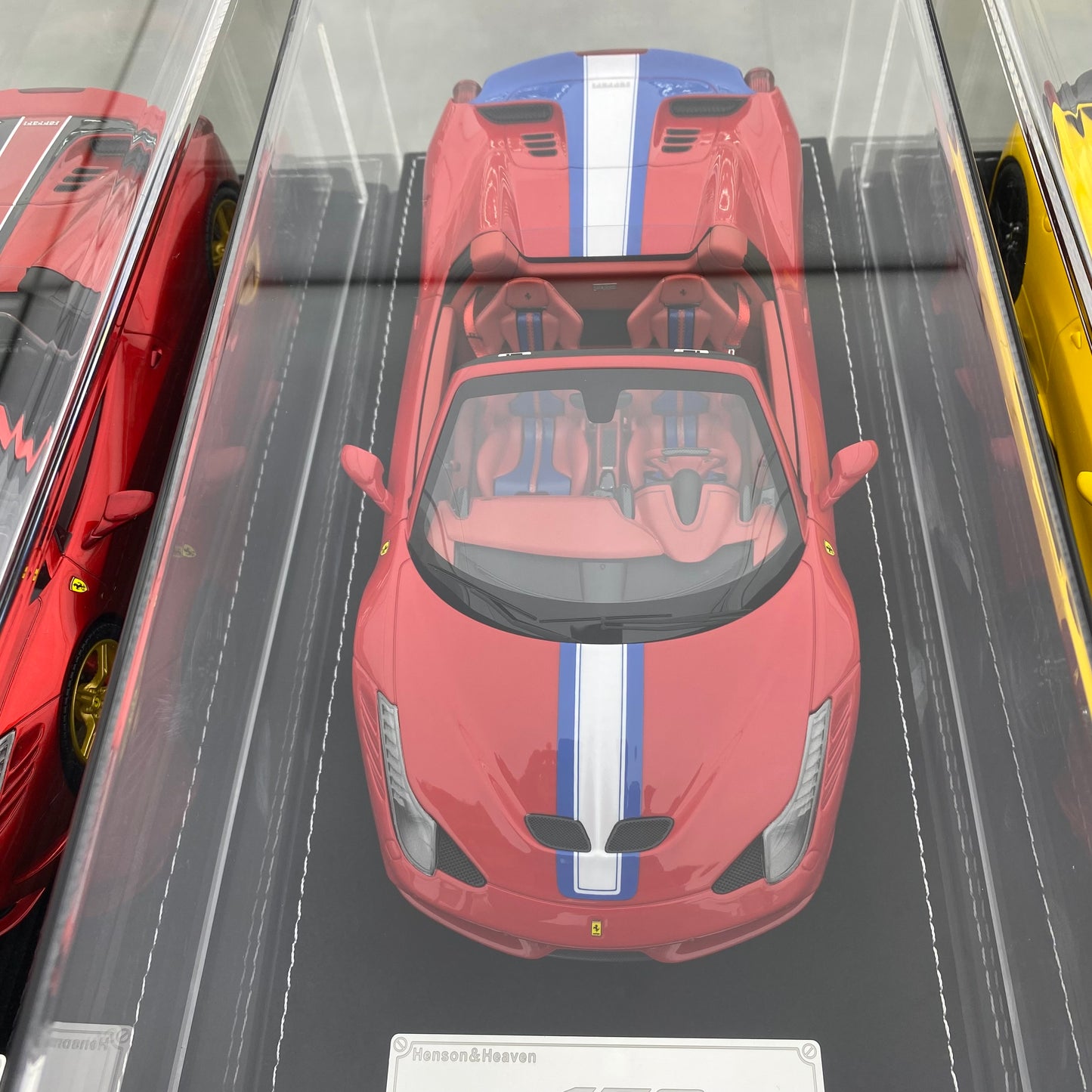 Modelo HH 1/18 Ferrari 458 Speciale Aperta, adornos de modelo de coche de simulación