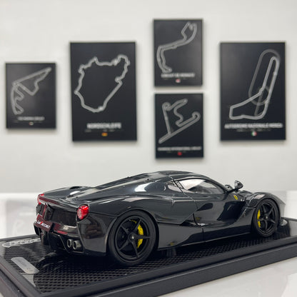 BBR 1/18 Ferrari LaFerrari Alloy Full Opening Carbon Fiber Leather Case Version Black BBR182244CH
