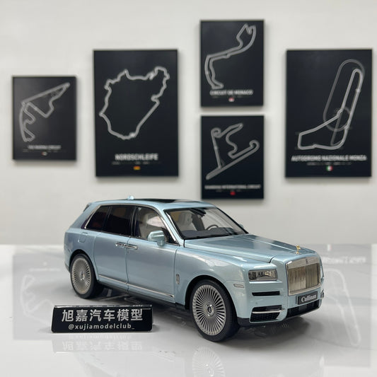 ZP 1/18 Rolls-Royce Cullinan BB Fishing Seat Edition Metallic Blue Alloy Simulation Model Car