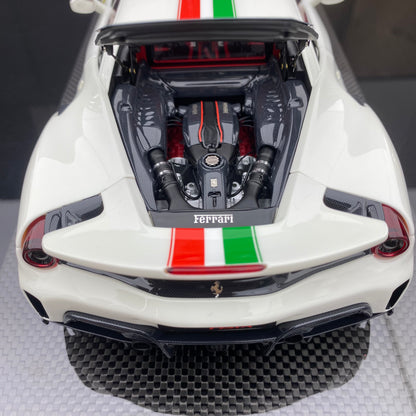 DM 1/18 Ferrari 488 pista resin fully opened fluorescent limited edition car model ornaments