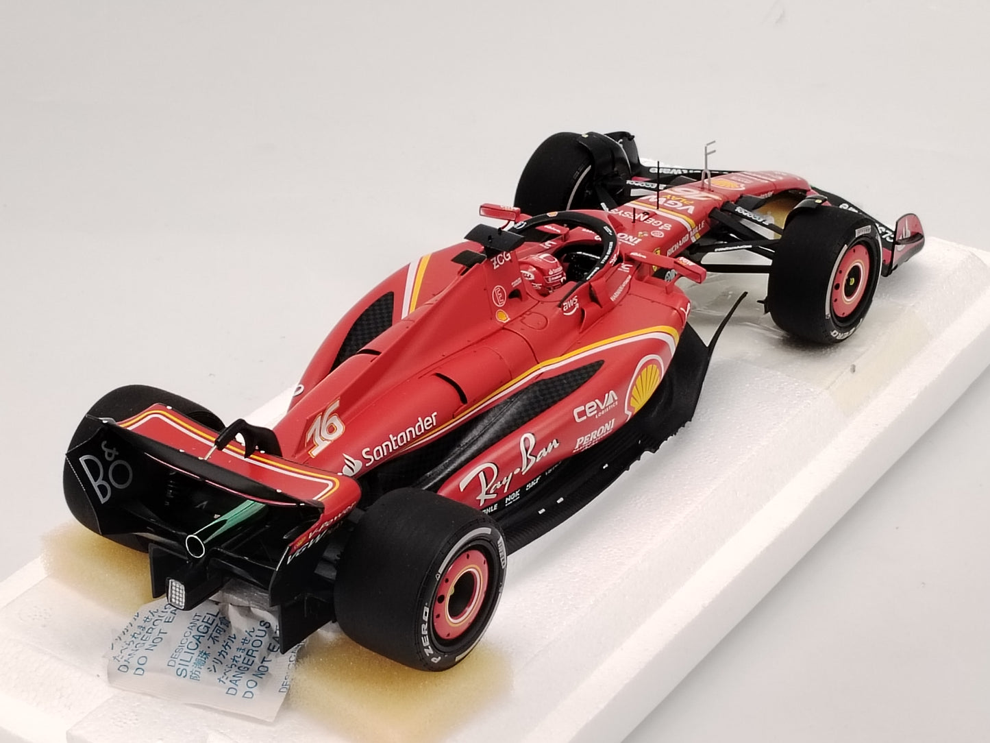BBR 1/18 Ferrari SF-24 Charles Leclerc Australia GP 2024, Red, Simulation Car Model