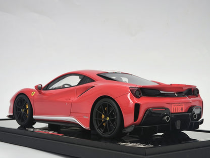 BBR 1/18 Ferrari 488 Pista Standard Red Model Car