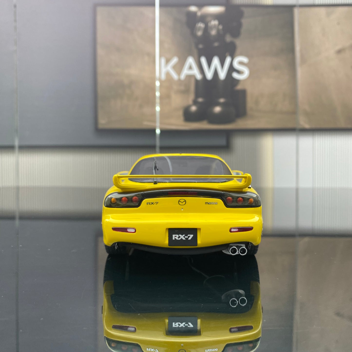 OTTO 1/18 Mazda RX7 FD TYRE R yellow limited edition car model ornament gift