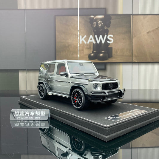 Vehicle Art 1/18 Mercedes-Benz AMG G63 Star Painting Resin Simulation Car Model Collection