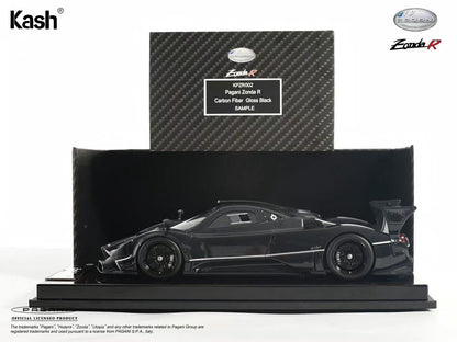 Kash Model 1/18 Pagani Zonda R Gloss Carbon Black Diecast Model