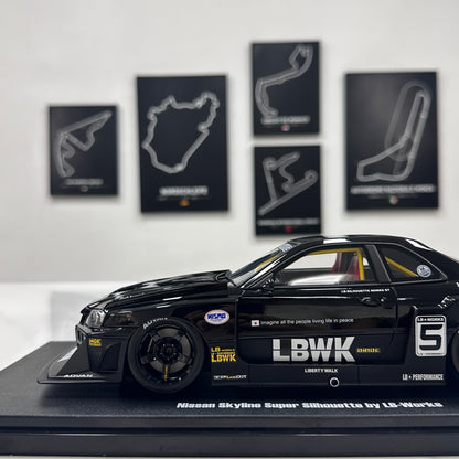 GT Spirit 1/18 Nissan Skyline GTR R34 LB - Super Silhouette Black Livery CLDC049